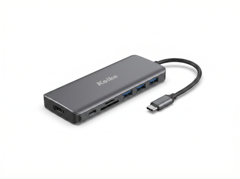Hub USB-C Kolke KCH-430 6 en 1 Multipuerto para Notebook