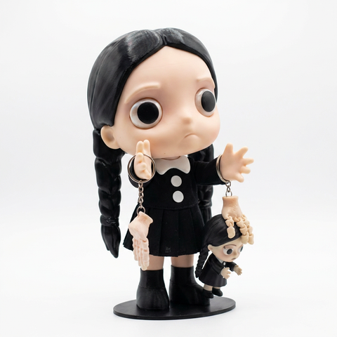Muñeca Merlina Wednesday Impresa en 3D Decorativa — imagen 1