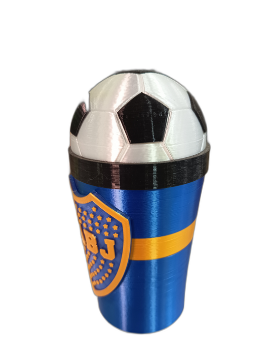 Jarra Boca Juniors Impresa en 3D con Tapa de Pelota - 0.5 litros o 1 litro — imagen 2