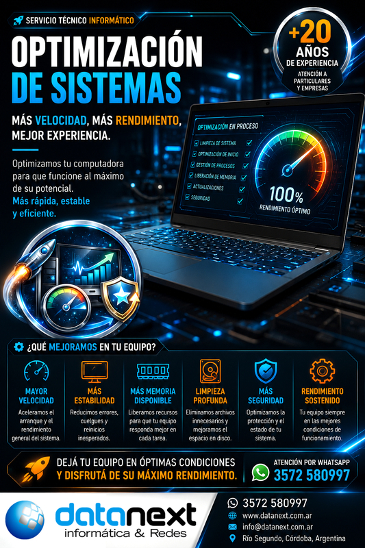 Datanext — Optimización de sistemas en Río Segundo