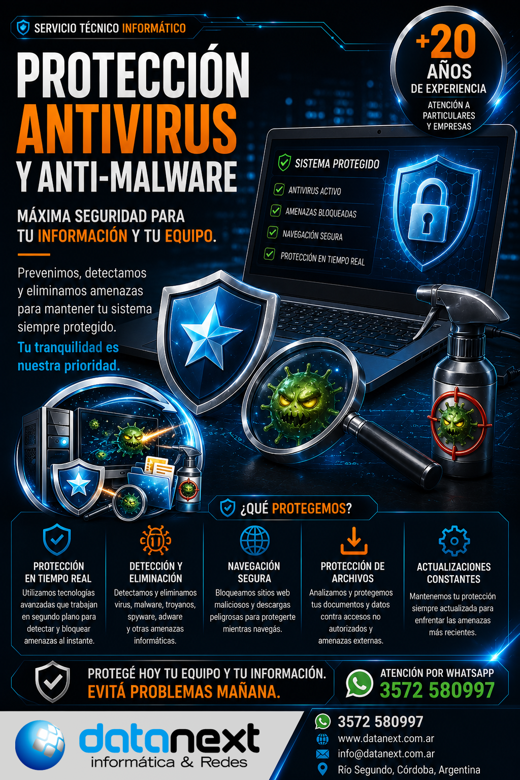 Datanext — Protección antivirus y anti-malware en Río Segundo