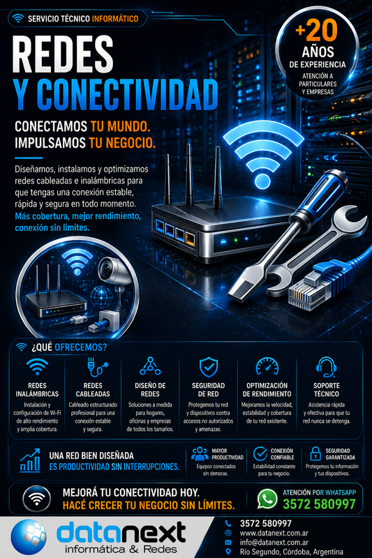 Datanext — Redes y conectividad en Río Segundo
