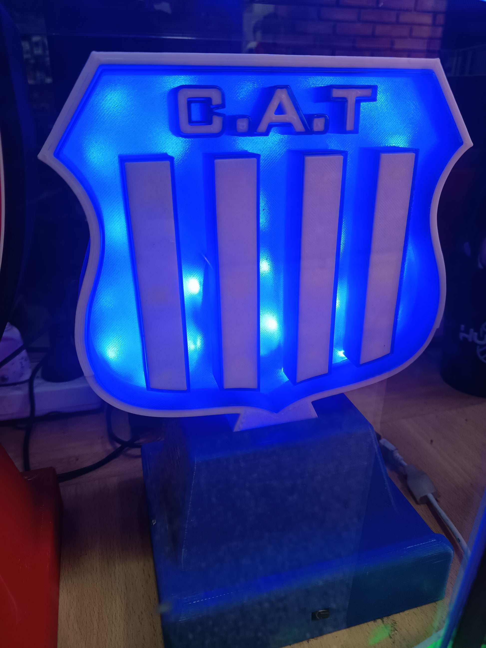 Cartel Luminoso LED Talleres de Córdoba Decorativo Fútbol