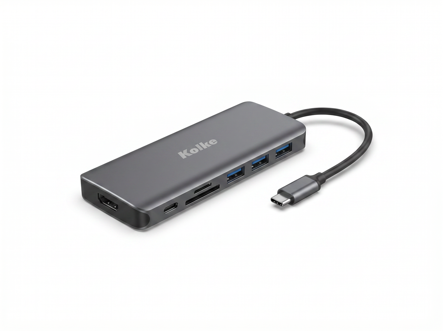 Hub USB-C Kolke KCH-430 6 en 1 Multipuerto para Notebook