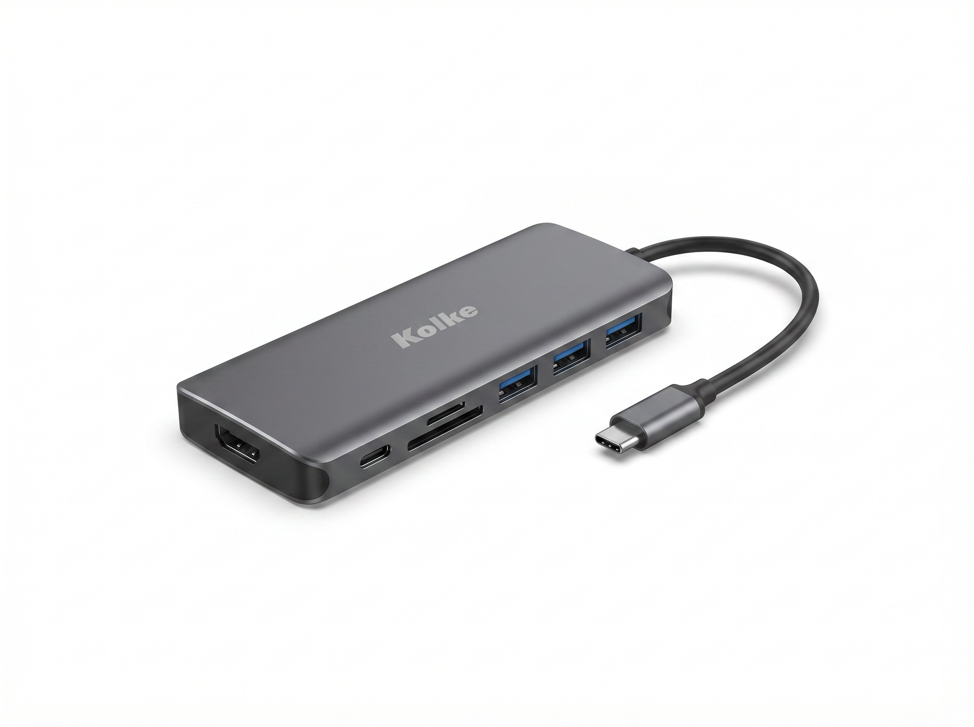 Hub USB-C Kolke KCH-430 6 en 1 Multipuerto para Notebook
