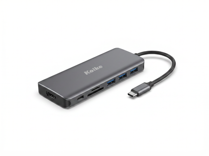 Hub USB-C Kolke KCH-430 6 en 1 Multipuerto para Notebook