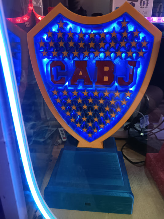 Cartel Luminoso LED Boca Juniors Decorativo para Habitación