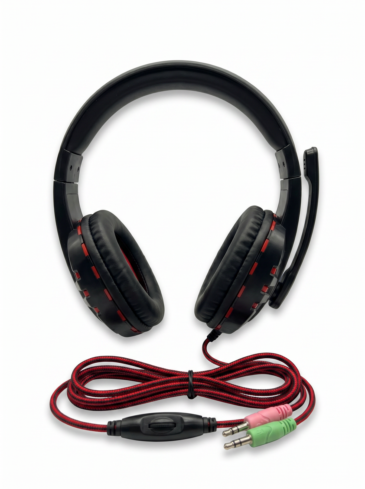 Headset Gaming con Micrófono Negro y Rojo para PC PS4 Xbox