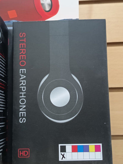 Auriculares Stereo Earphones HD Negro Over-Ear con Vincha