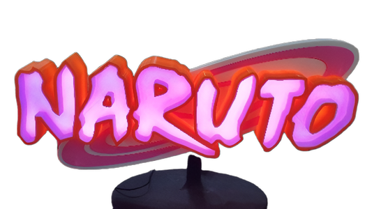 Logo Naruto Luminoso Decoración 3D con LED