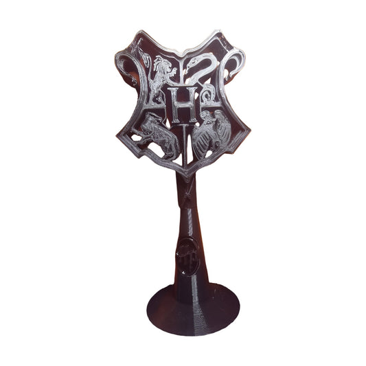 Escudo de Hogwarts en Pedestal — Impreso en 3D