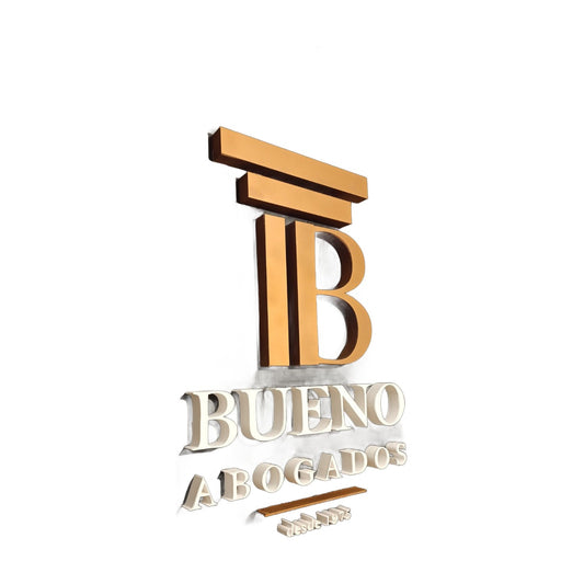 Logo Corpóreo 3D para Empresas — Recepción y Oficina