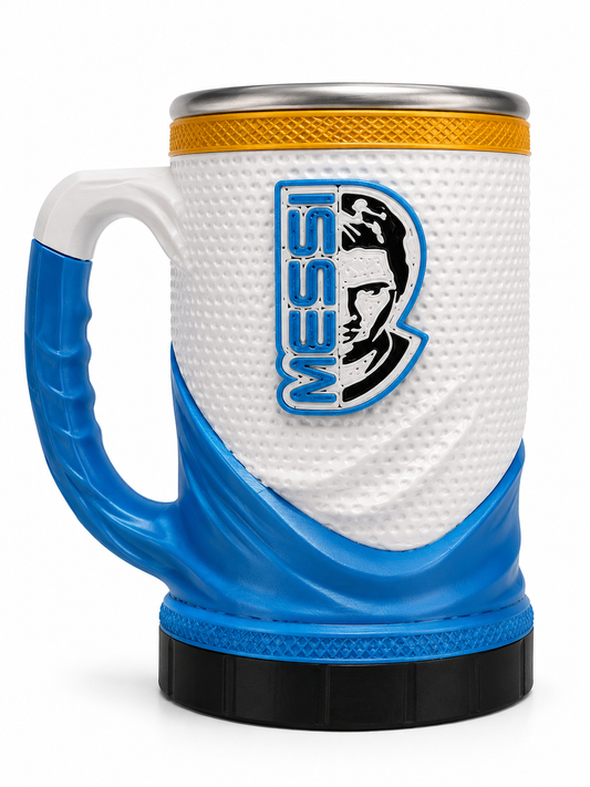 Jarra Messi — Impresa en 3D con Vaso de Acero Inoxidable