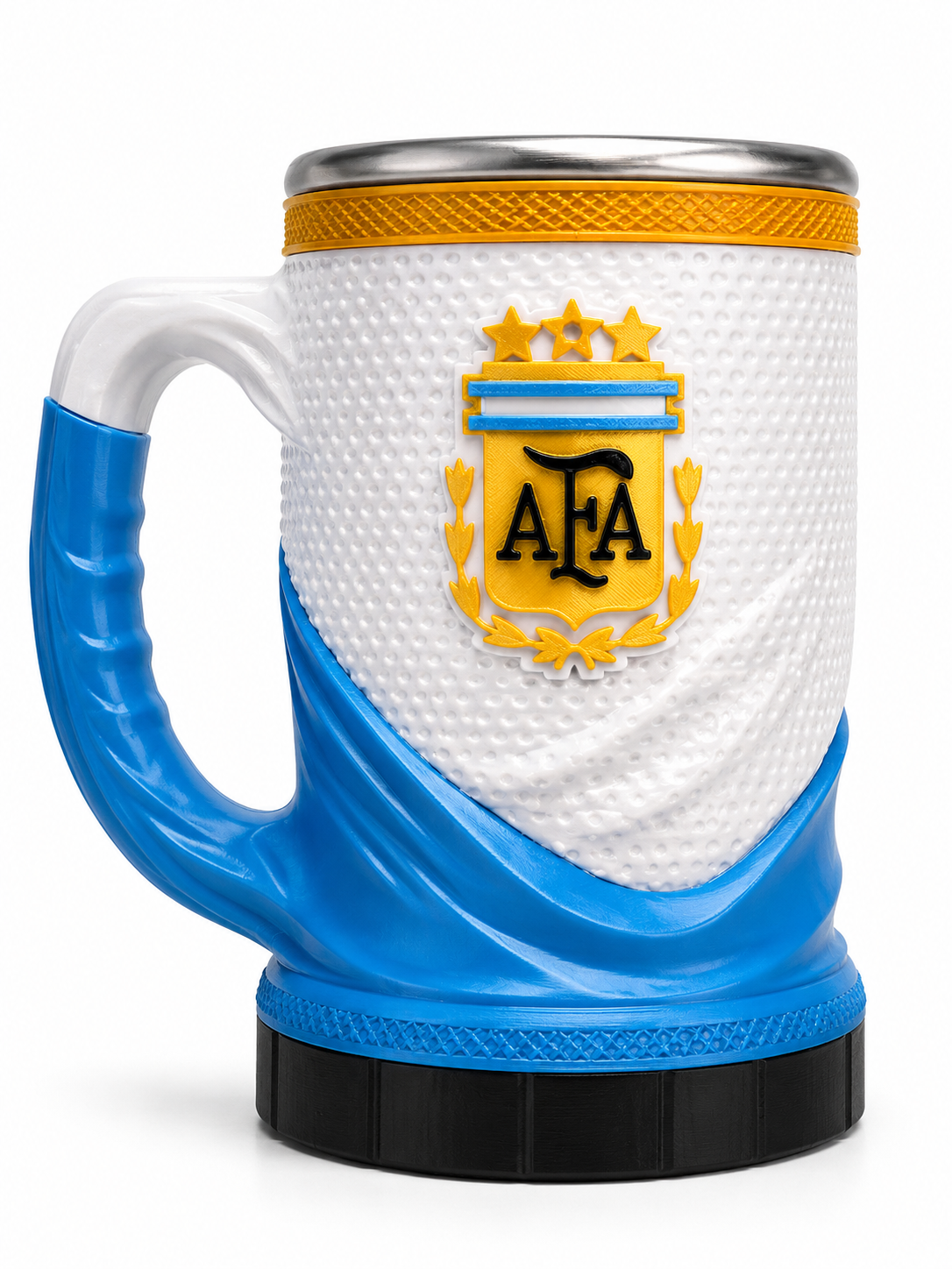 Jarra Selección Argentina AFA 3 Estrellas — Impresa en 3D con Vaso de Acero