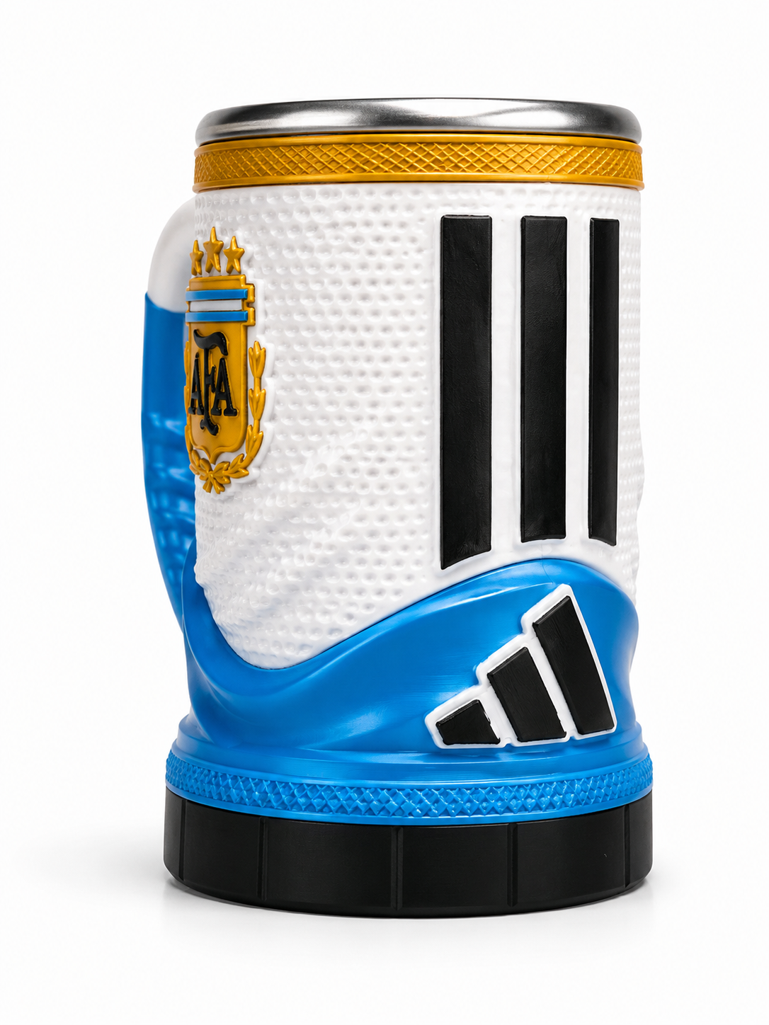 Jarra Selección Argentina AFA 3 Estrellas — Impresa en 3D con Vaso de Acero