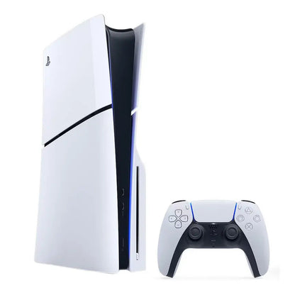 PlayStation 5 Slim con lectora de discos y joystick DualSense (foto ilustrativa)
