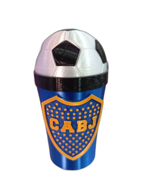 Jarra Boca Juniors Impresa en 3D con Tapa de Pelota - 0.5 litros o 1 litro — imagen 1