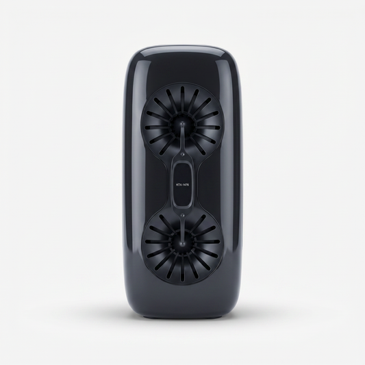 Parlante Bluetooth KTX-1476 Oval Gris — Stereo Portátil Doble Driver