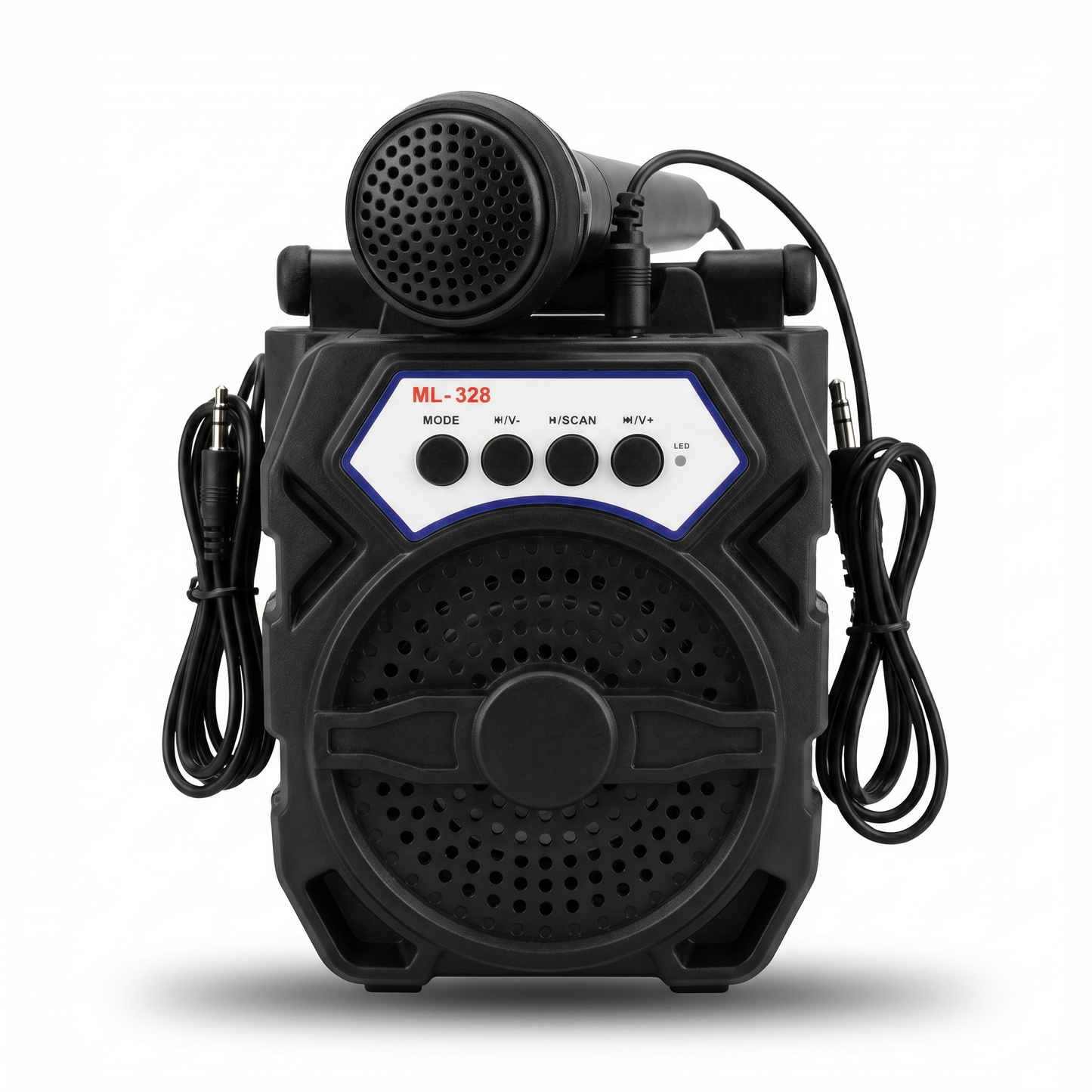 Parlante Bluetooth ML-328 Negro Texturado — Portátil, Resistente y Potente