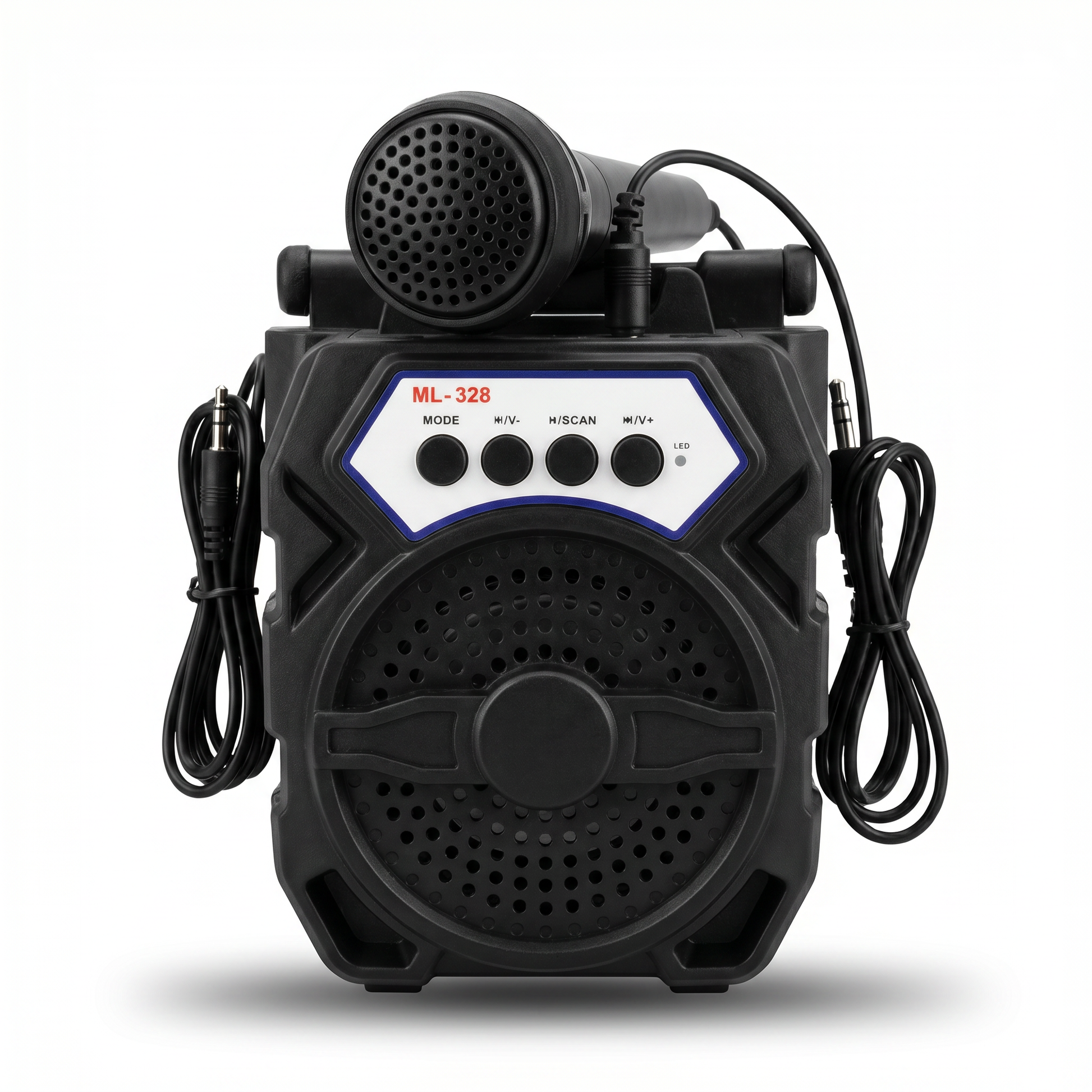 Parlante Bluetooth ML-328 Negro Texturado — Portátil, Resistente y Potente