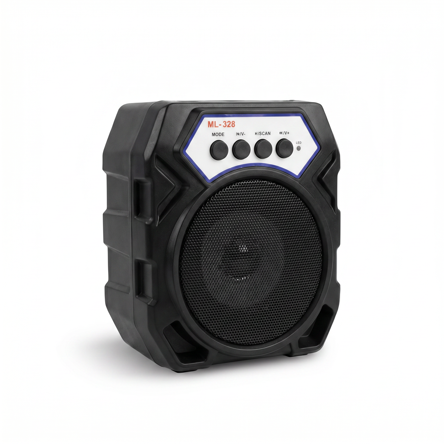 Parlante Bluetooth ML-328 Negro Texturado — Portátil, Resistente y Potente