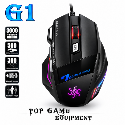 Mouse Gamer G1 RGB 7 Botones — foto 1
