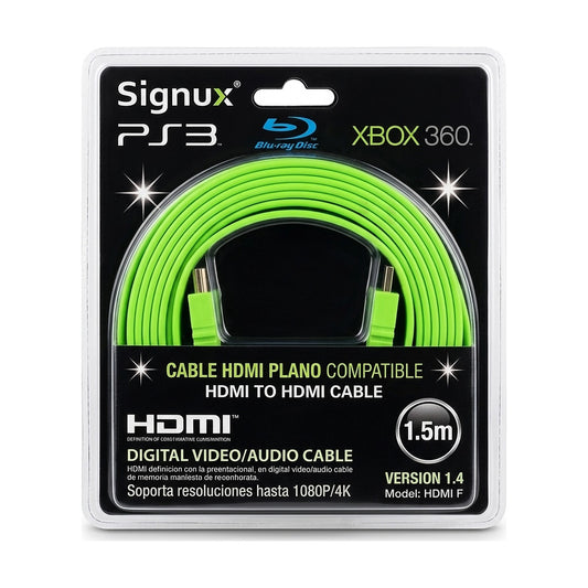 Cable HDMI Plano de 1,5 m Signux v1.4 — PS3, Xbox 360 y Smart TV
