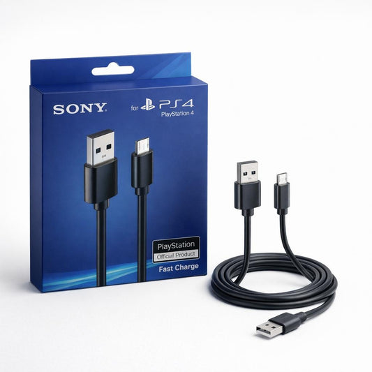 Cable USB-A a Micro USB para PlayStation 4 - Carga Rápida