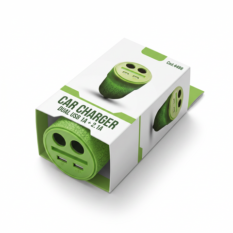 Cargador Auto Dual USB 1A 2.1A - Cargador de Encendedor