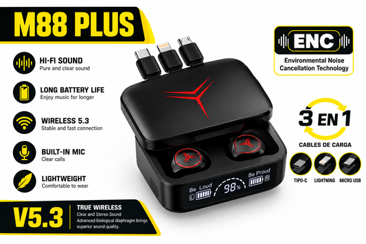Auriculares M88 Plus True Wireless Earbuds con Estuche de Carga — foto 1