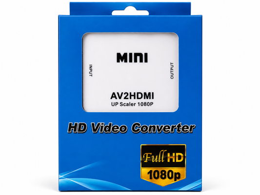 Conversor AV RCA a HDMI Upscaler 1080p Mini