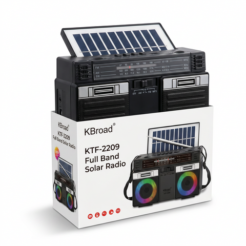 KBroad KTF-2209 Radio Solar Multibanda Retro