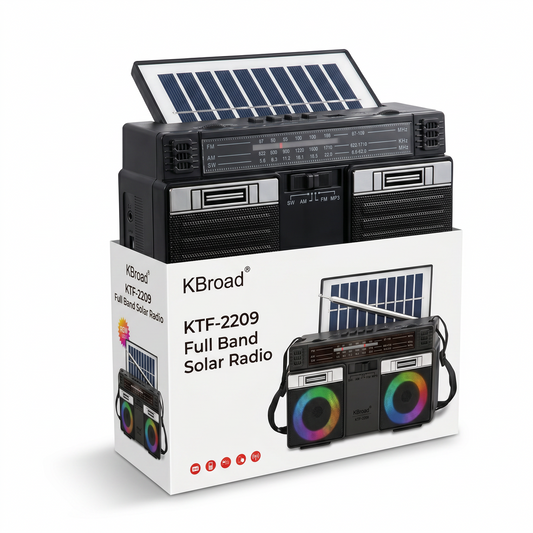 KBroad KTF-2209 Radio Solar Multibanda Retro
