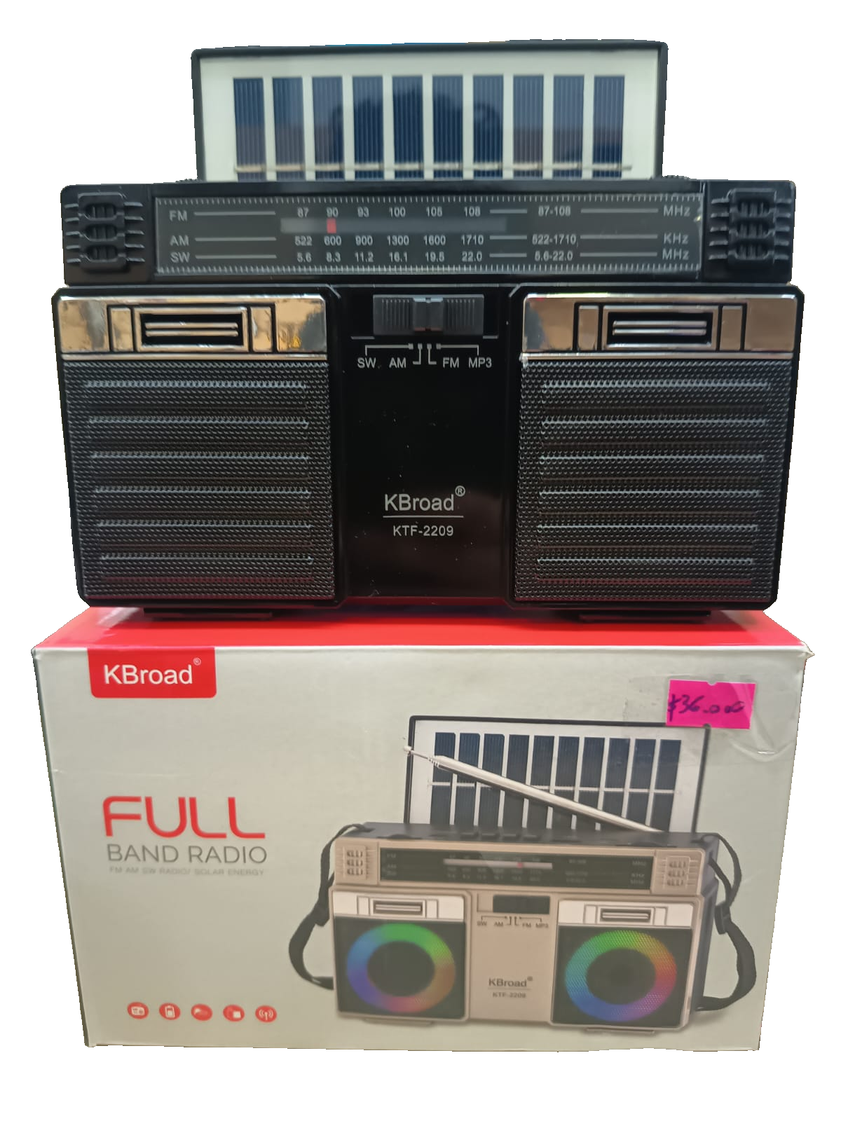 KBroad KTF-2209 Radio Solar Multibanda Retro
