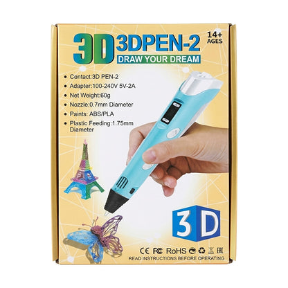 Lápiz 3D 3DPEN-2 con Pantalla LCD para Dibujar en 3D