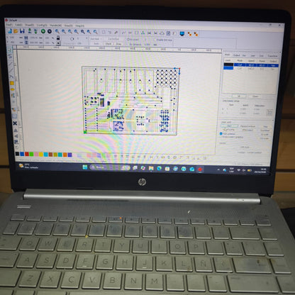 Diseño de la maqueta preparado en la computadora antes del corte