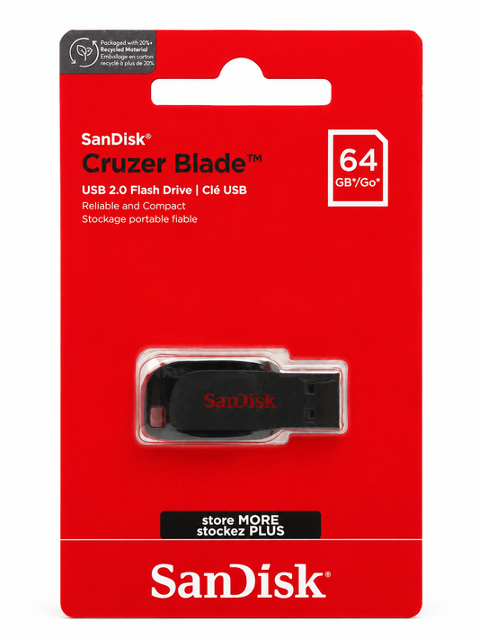 Pendrive SanDisk Cruzer Blade 64GB USB 2.0 — foto 1