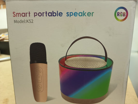 Parlante Portátil Bluetooth K52 RGB con Micrófono Karaoke