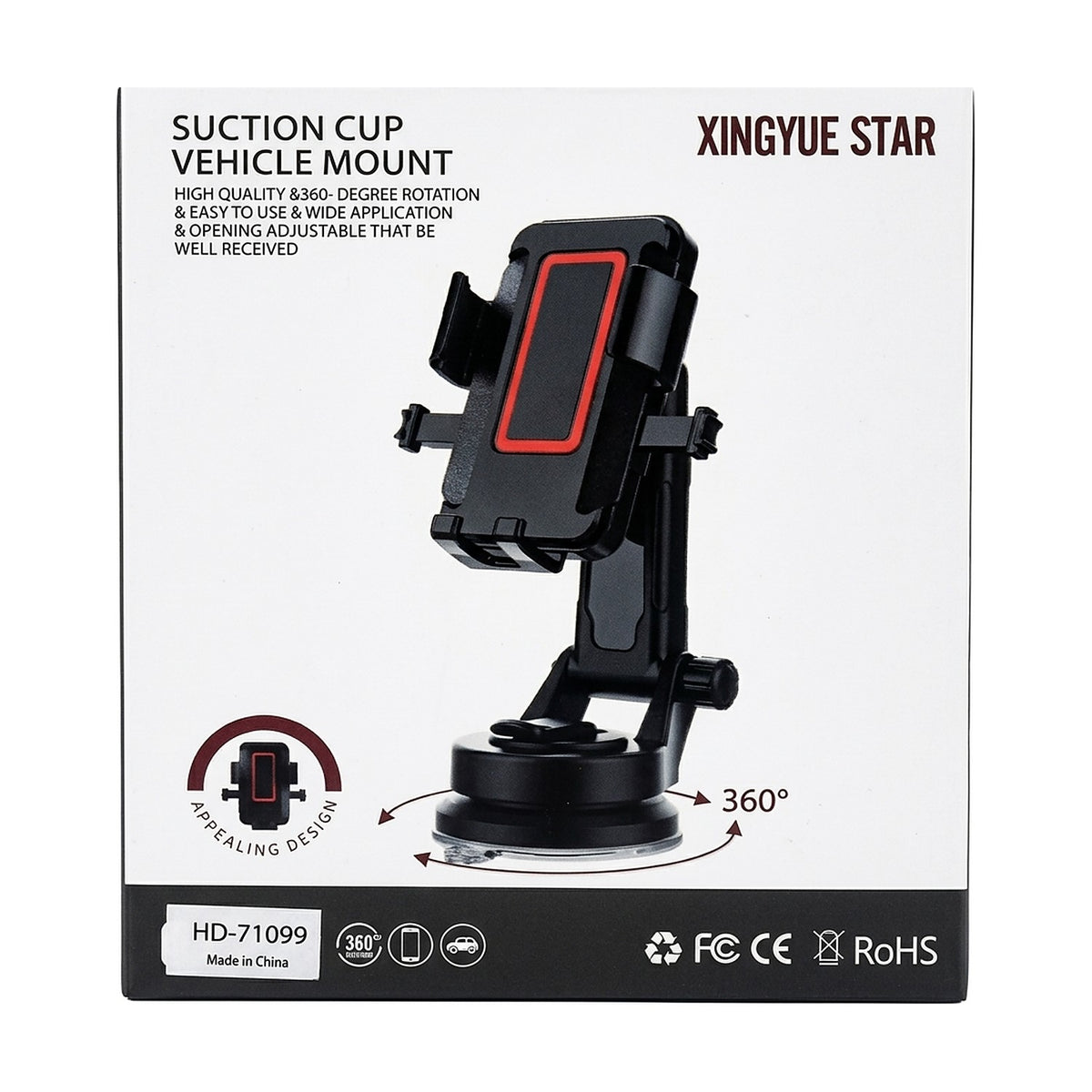 Soporte de Celular para Auto con Ventosa y Brazo Extensible — HD-71099