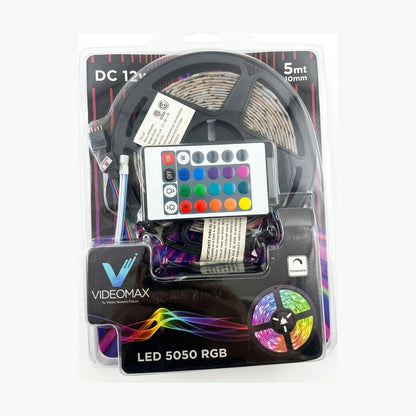 Tira LED RGB 5050 de 5 Metros con Control Remoto — Videomax